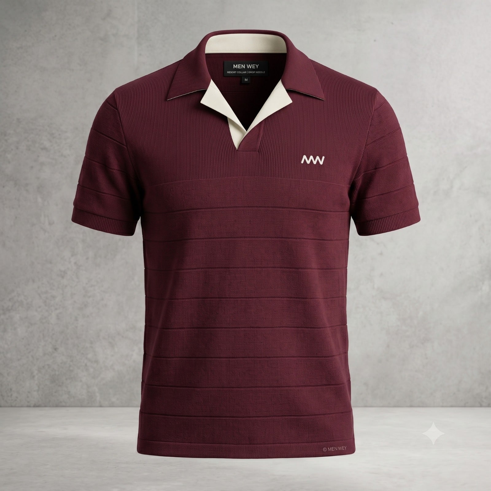 Maroon Drop Needle Polo