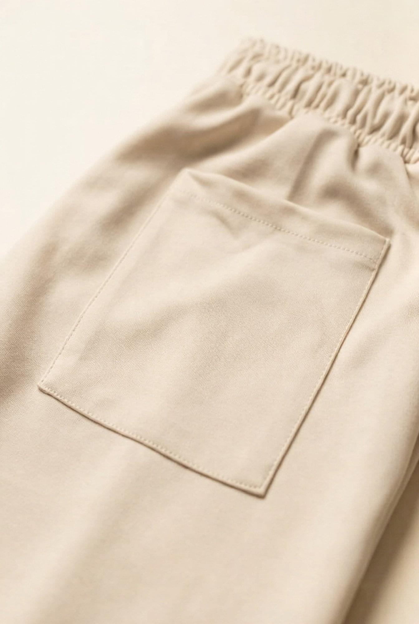 MENWEY Straight Fit Center-Lined Trousers – back patch pocket detail
