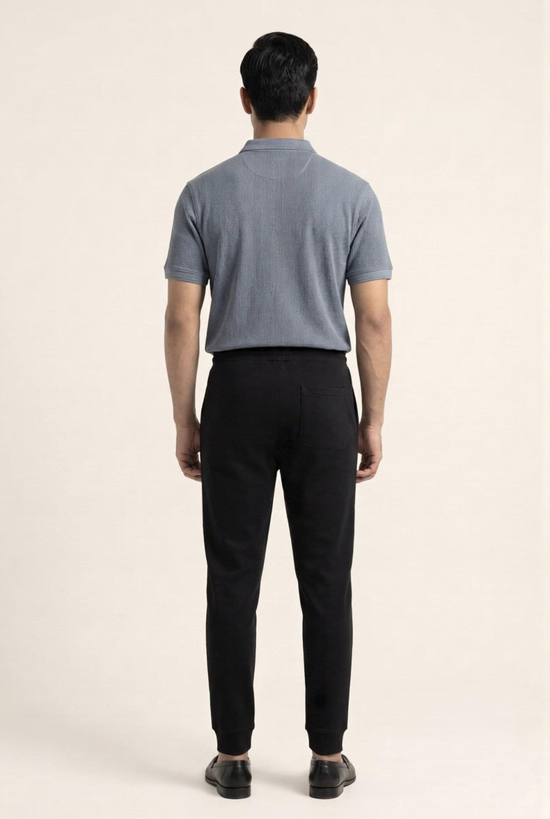 MENWEY Urban Fit Jogger Trousers – Black – back view