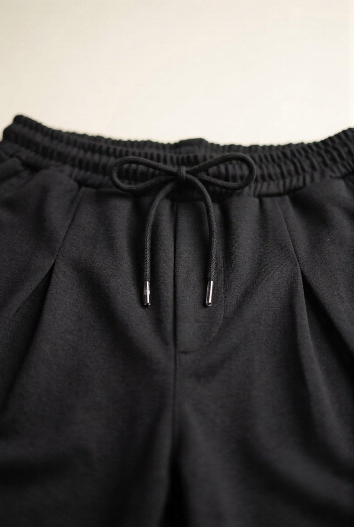 MENWEY Urban Fit Jogger Trousers – Black – waistband and drawstring detail