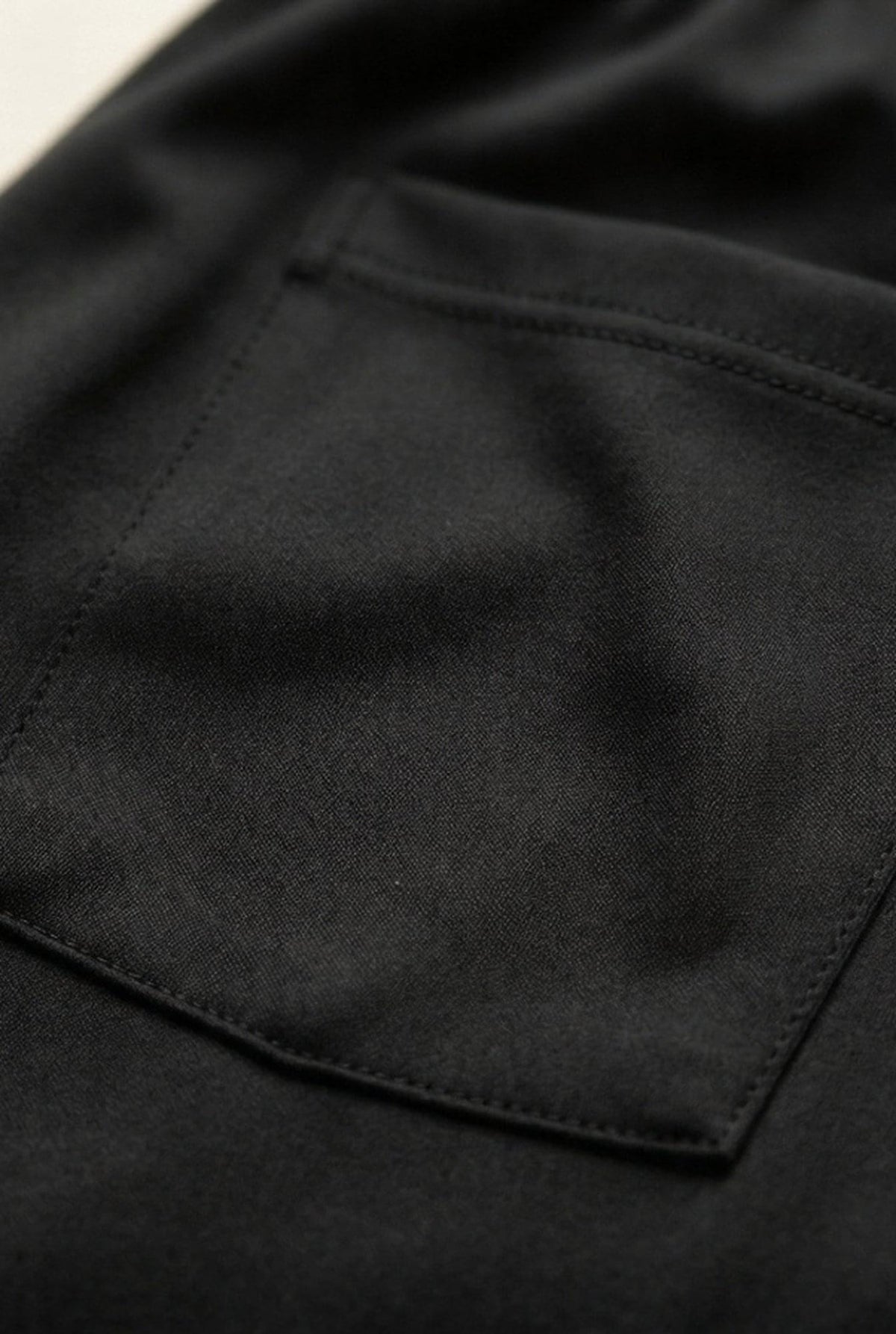 MENWEY Urban Fit Jogger Trousers – Black – back patch pocket detail